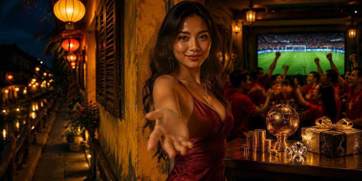 Người dùng theo dõi sự kiện thể thao và đặt cược tại Hội An buổi tối