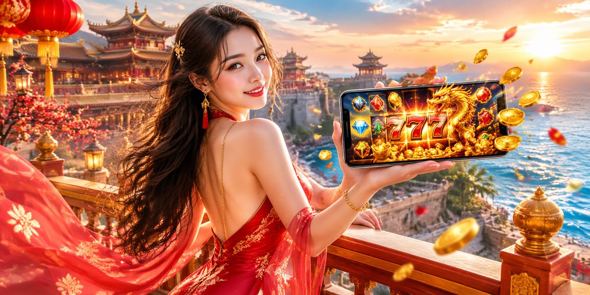Người chơi Huế thư giãn bên bờ biển và chơi slot game trực tuyến trên điện thoại